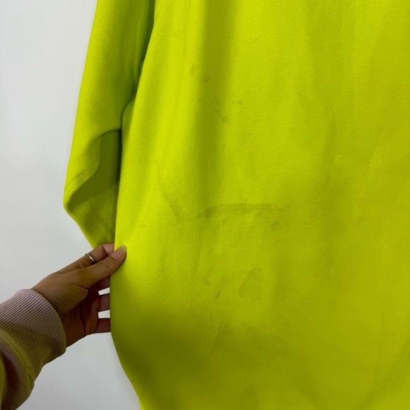 Fabletics Green Neon Chartreuse Hoodie Comfy Loungewear Workout Gym - Picture 5 of 6